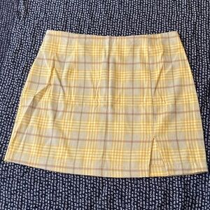Wild Fable Yellow Plaid Pencil Skirt